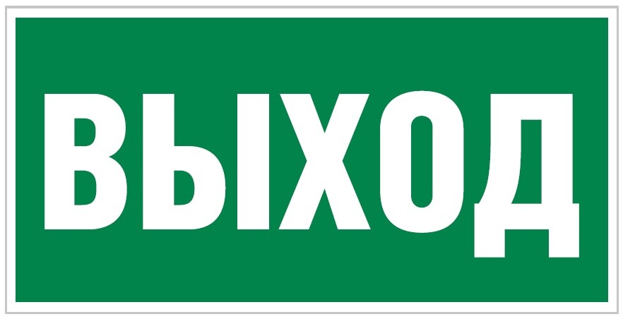 Пластик (Е-22) Указатель выхода (150х300), пластик