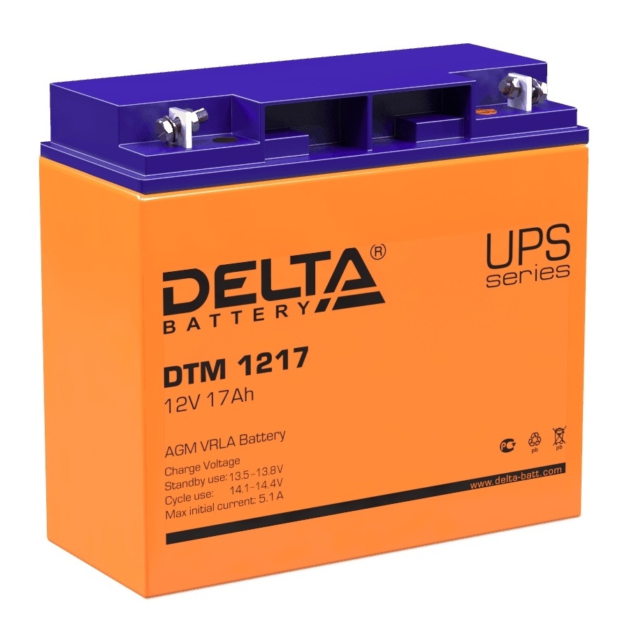 Delta DTM 1217, аккумулятор герметичный свинцово-кислотный