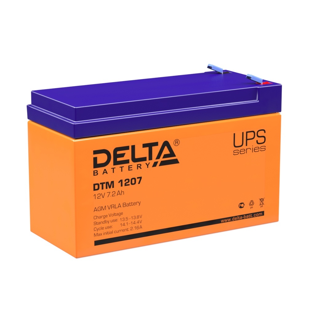 Delta DTM 1207, аккумулятор герметичный свинцово-кислотный