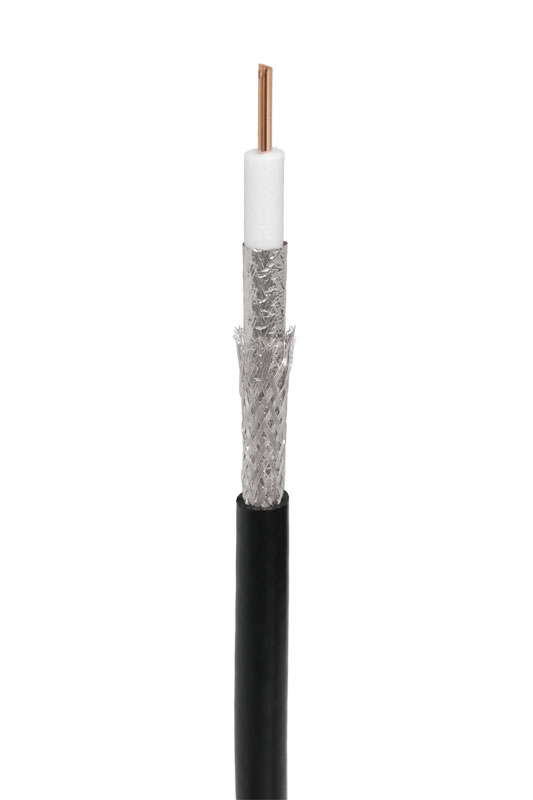 RG-11U, 75 Ом, CCS/Al/Al, 83%, 305 м, черный OUTDOOR (01-3011), кабель коаксиальный радиочастотный
