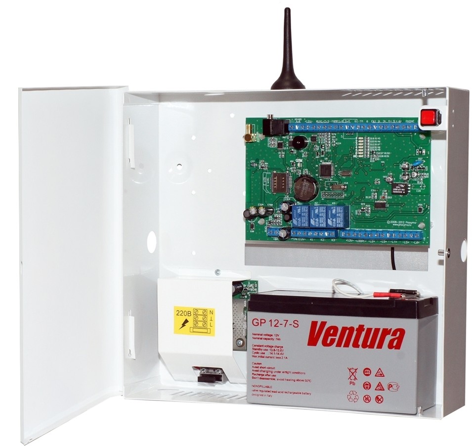 S632-2GSM-BK25-W (S632-2GSM-BK), Бокс-комплект под 7Ач, белый, устройство оконечное объектовое приемно-контрольное c GSM коммуникатором