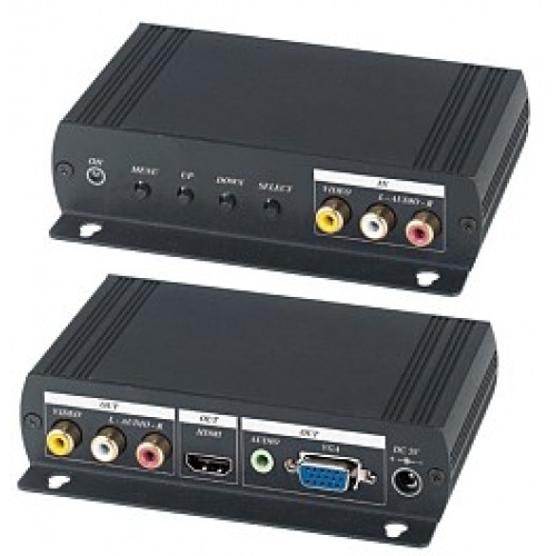 AD001HH, преобразователь композитного видео и аудиосигналов в VGA и HDMI
