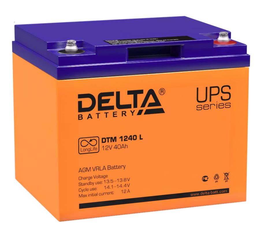 Delta DTM 1240 L, аккумулятор герметичный свинцово-кислотный