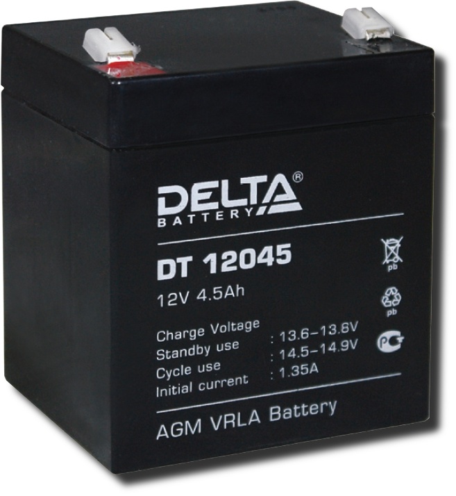 Delta DT 12045, аккумулятор герметичный свинцово-кислотный