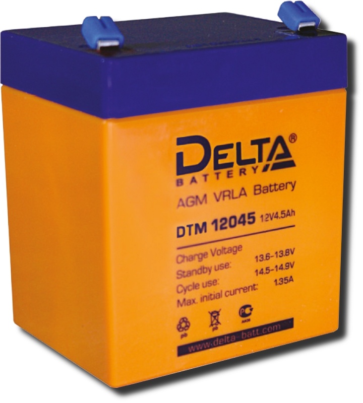 Delta DTM 12045, аккумулятор герметичный свинцово-кислотный