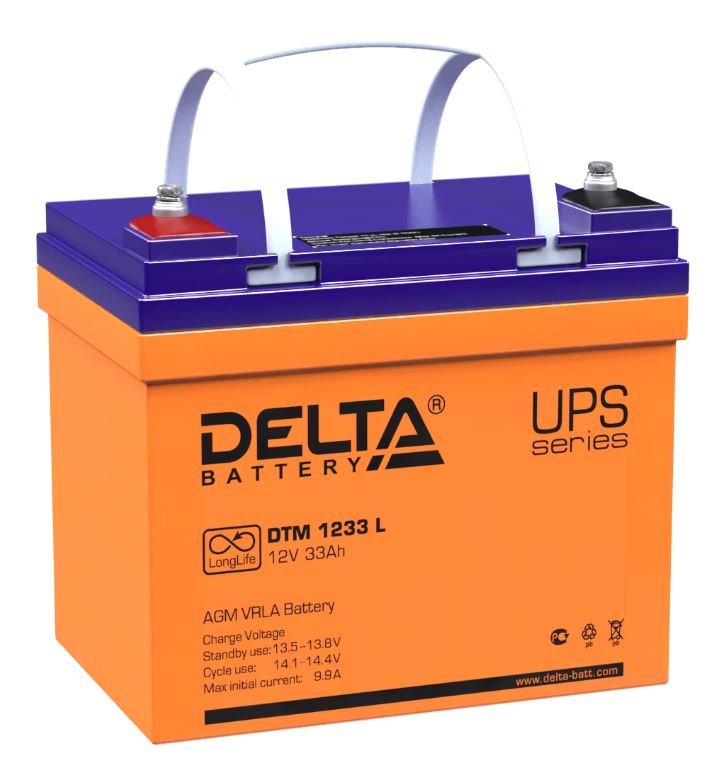 Delta DTM 1233 L, аккумулятор герметичный свинцово-кислотный