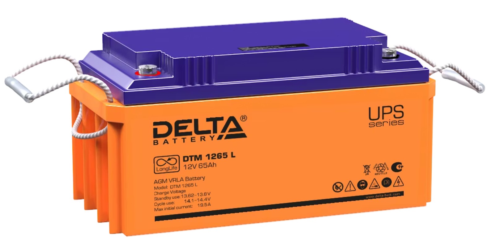 Delta DTM 1265 L, аккумулятор герметичный свинцово-кислотный