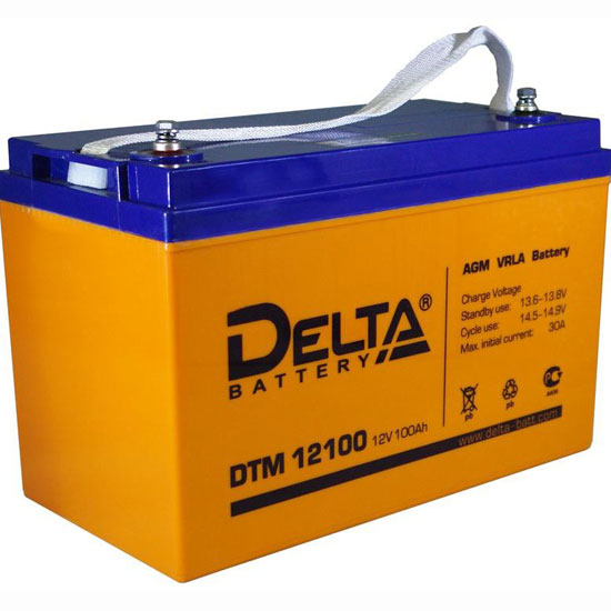 Delta DTM 12100 L, аккумулятор герметичный свинцово-кислотный