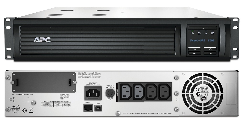 SMT1500RMI2U APC Smart-UPS 1500 ВА, источник бесперебойного питания