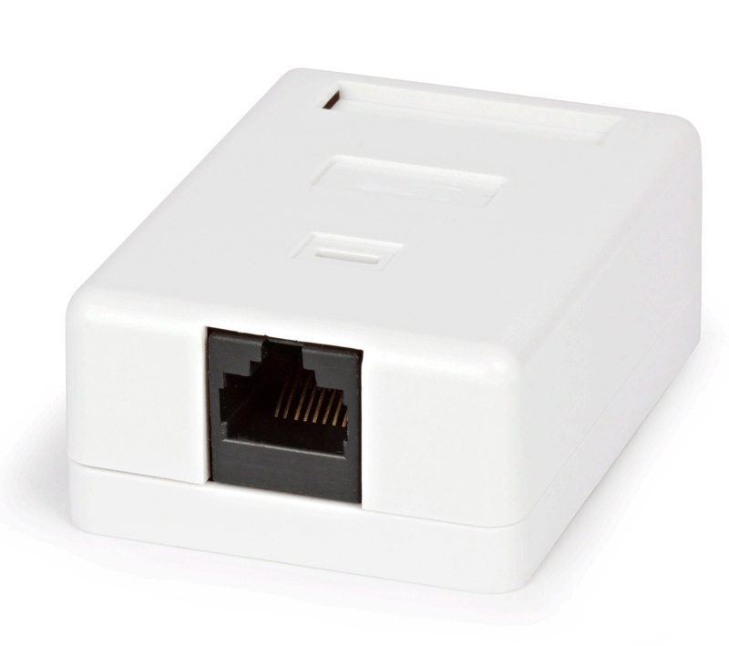 RJ-45-1 (8P8C) компьютерная розетка, 1 выход CAT5e