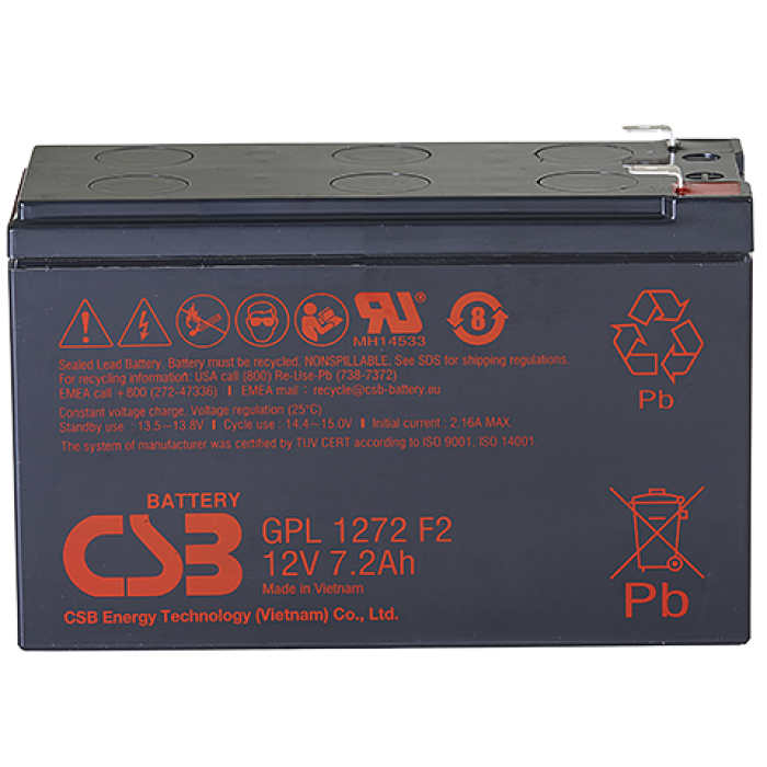 CSB GPL 1272 F2 FR, аккумулятор герметичный свинцово-кислотный