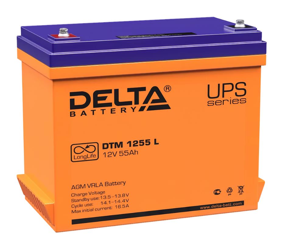 Delta DTM 1255 L, аккумулятор герметичный свинцово-кислотный