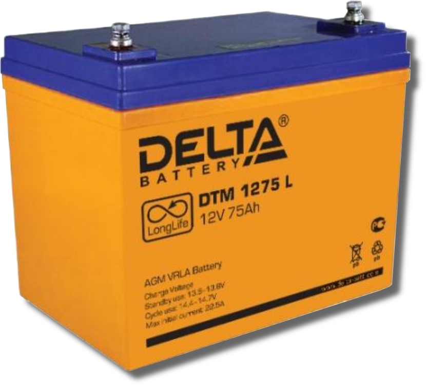 Delta DTM 1275 L, аккумулятор герметичный свинцово-кислотный