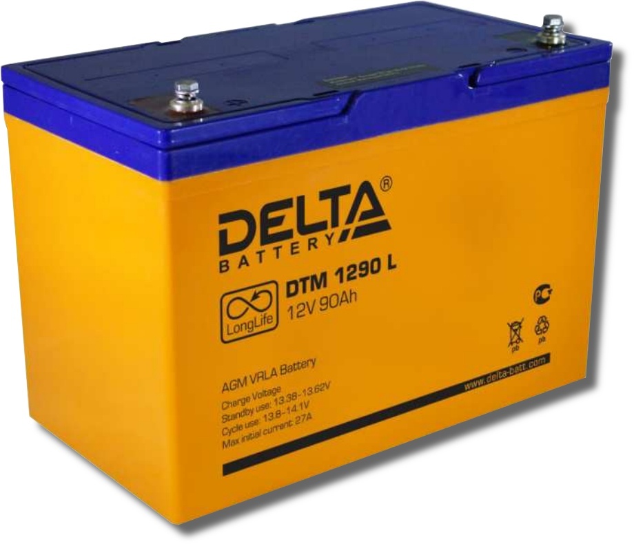 Delta DTM 1290 L, аккумулятор герметичный свинцово-кислотный