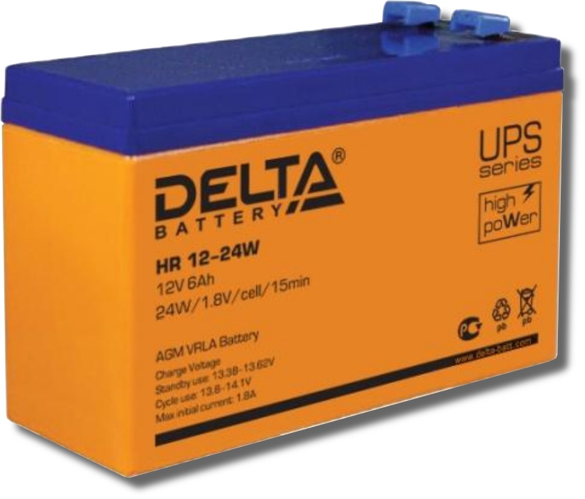 Delta HR 12-24 W, аккумулятор герметичный свинцово-кислотный