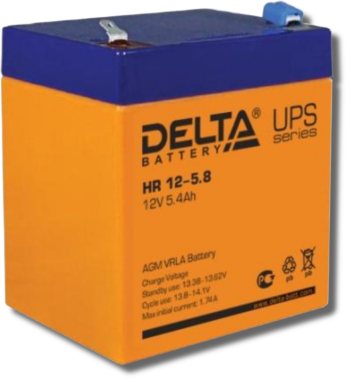 Delta HR 12-5.8, аккумулятор герметичный свинцово-кислотный