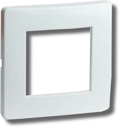 Рамка на 2+2 модуля (двухместная), белая, Brava (75012W)