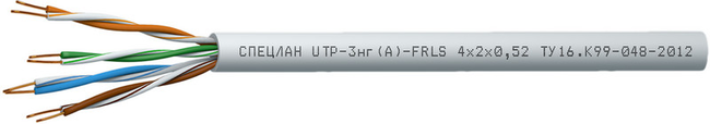 СПЕЦЛАН UTP-3нг(А)-FRLS 4х2х0,52, кабель «витая пара» (LAN) для структурированных систем связи