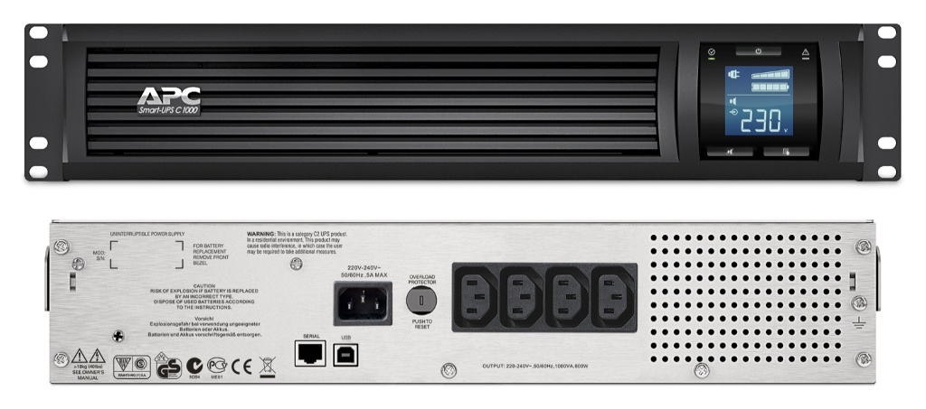 SMC1000I-2U APC Smart-UPS C 1000 ВА, источник бесперебойного питания