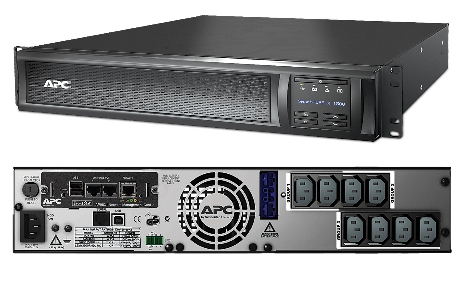 SMX1500RMI2UNC APC Smart-UPS X 1500 ВА, источник бесперебойного питания