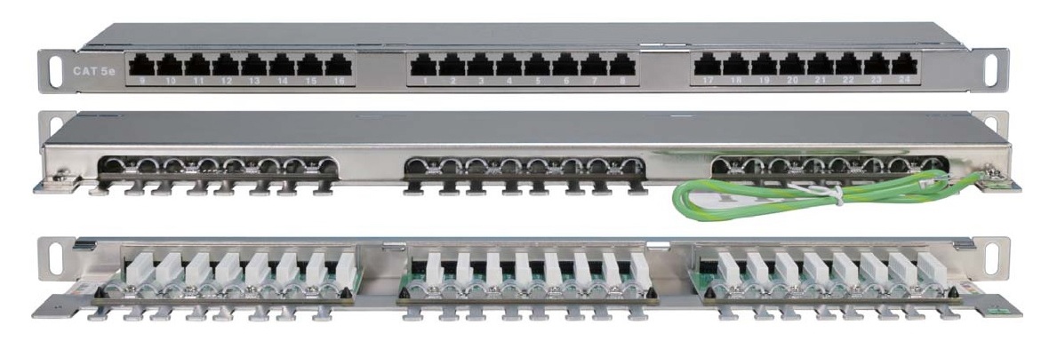 PPHD-19-24-8P8C-C5E-SH-110D, патч-панель 19"