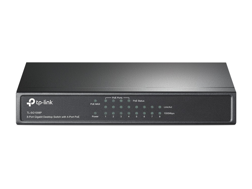 TL-SG1008P, коммутатор 8-портовый