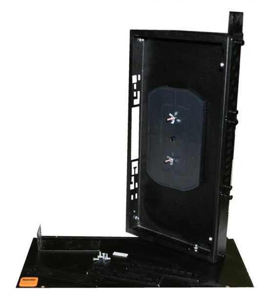 FO-19R-1U-3xSLT-W140H42-24UN-BK, кросс оптический 19"
