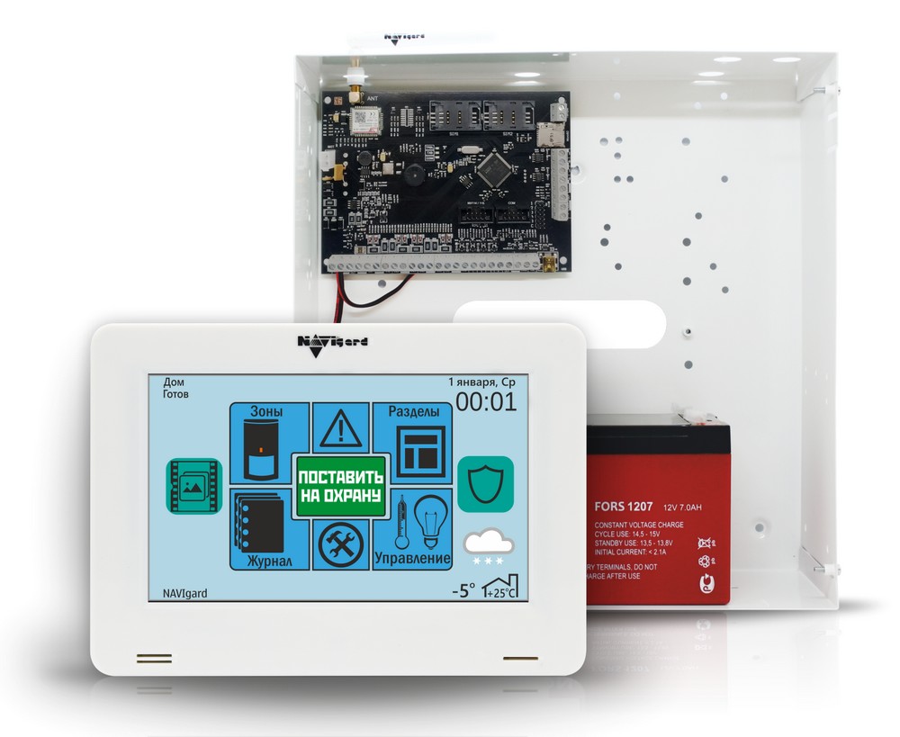 NV 2164, комплект охранной сигнализации с GSM коммуникатором
