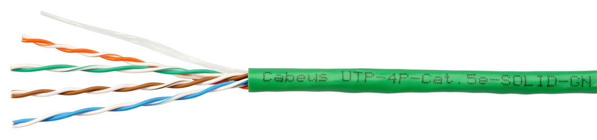 UTP-4P-Cat.5e-SOLID-GN (7250c), кабель «витая пара» (LAN) для структурированных систем связи