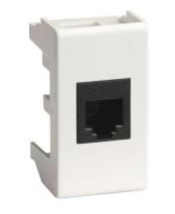 Розетка RJ-45 Viva 1 модуль белая (45038) компьютерная с одним разъёмом