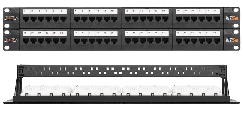 NMC-RP48UD2-2U-BK, патч-панель 19"