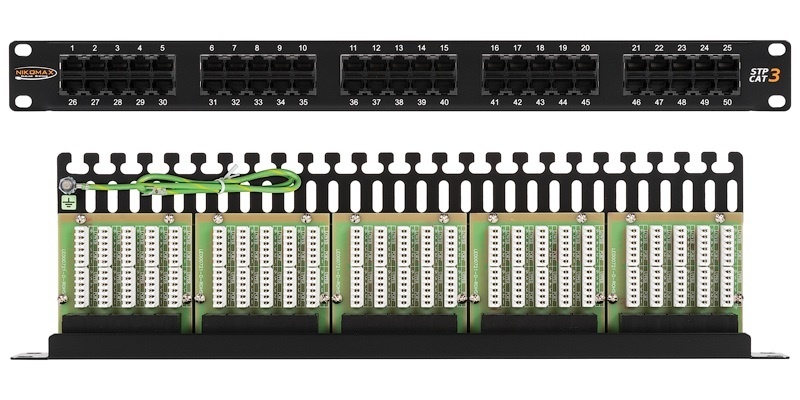 NMC-RP50UC3-1U-BK, патч-панель 19"