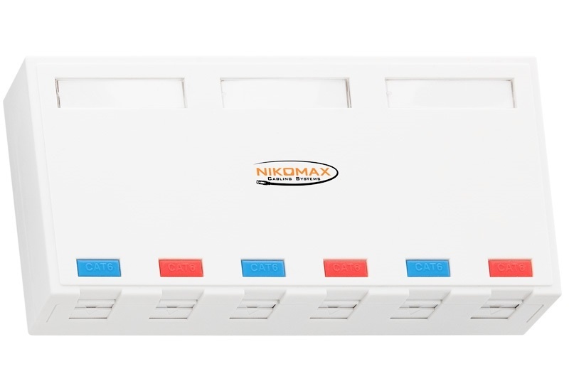 NMC-MB6P-ST-WT, корпус настенной розетки
