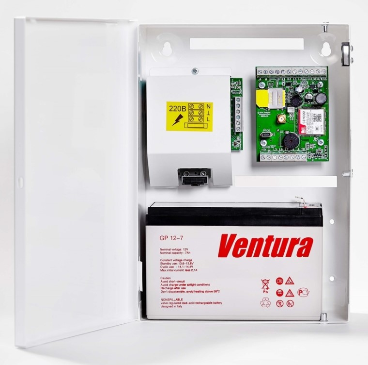 S800-2GSM-SBK25-W "Нано 8" (под АКБ 7Ач, цвет белый), устройство оконечное объектовое приемно-контрольное c GSM коммуникатором