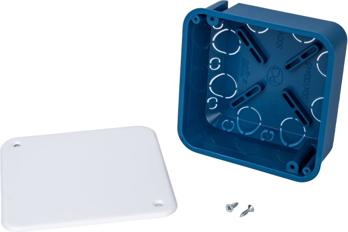 Коробка TYCO 100х100х45 (10160) с крышкой для скрытого монтажа