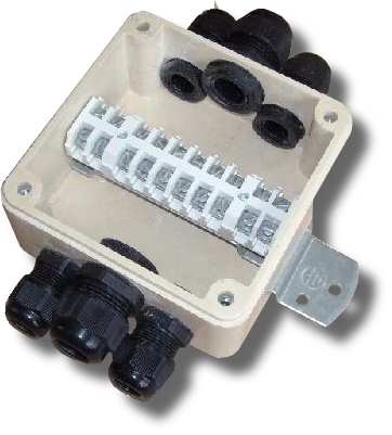 КСП-10 130х130х65, коробка пластмассовая соединительная с зажимами