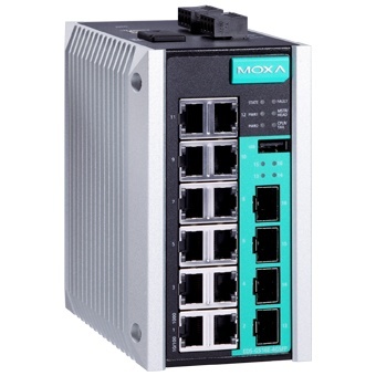 EDS-G516E-4GSFP, коммутатор 12х10/100/1000BaseTX, 4х100/1000Base SFP