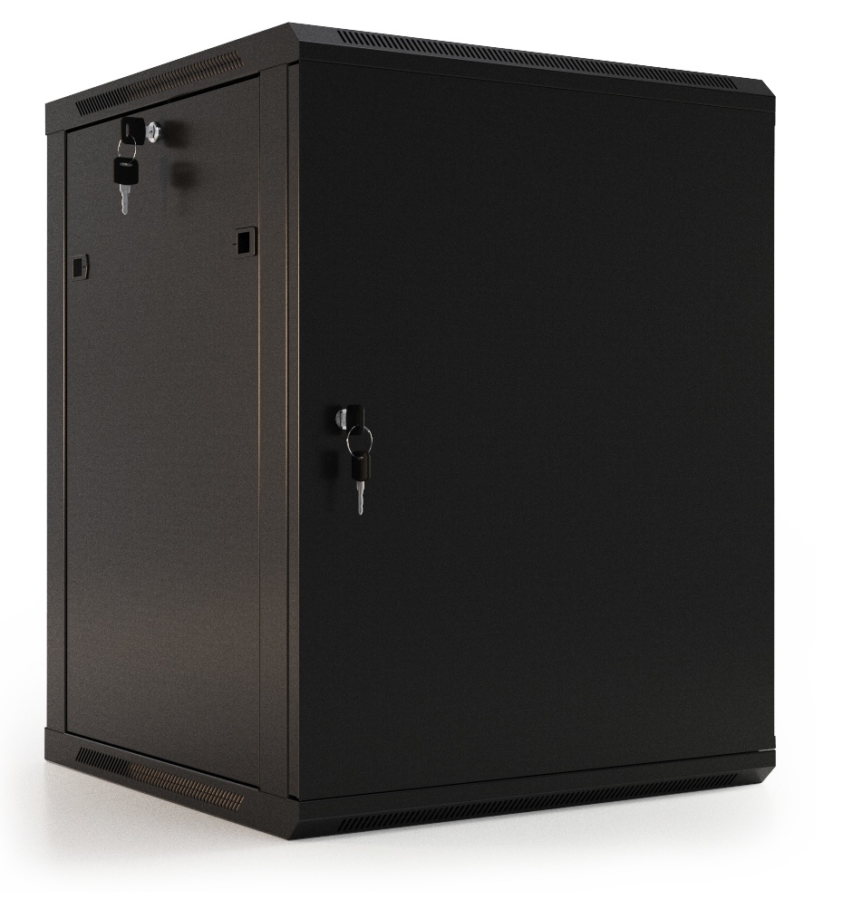 TWB-2245-SR-RAL9004, шкаф телекоммуникационный 19" настенный 22U
