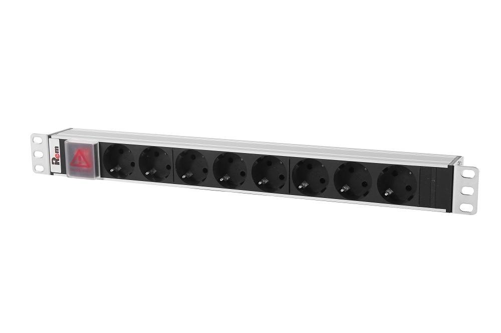 R-10-8S-V-440-Z, блок силовых розеток 19" без шнура