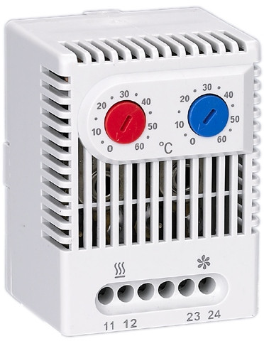 Термостат двухканальный УККт 0…+60°C NO+NC (YCE-DTNO-NC-60)
