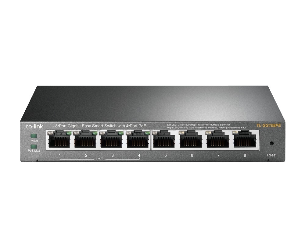 TL-SG108PE, коммутатор 8-портовый