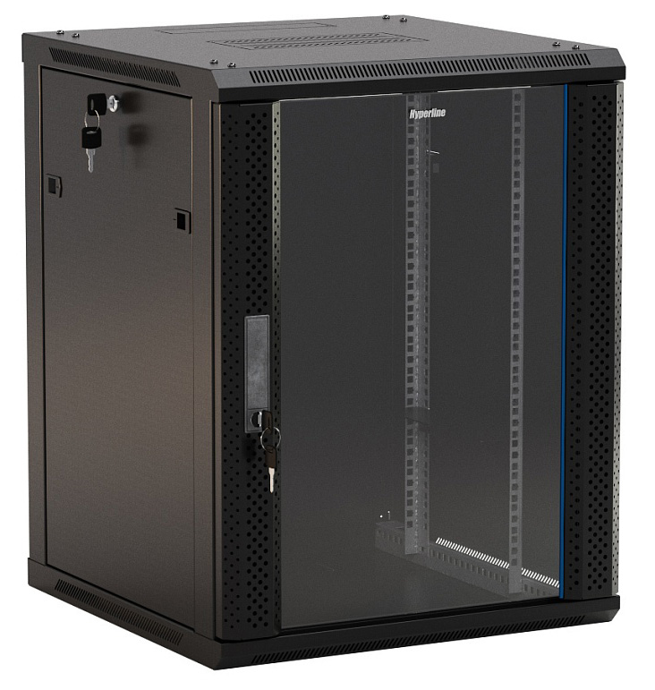 TWB-FC-1866-GP-RAL9004, шкаф телекоммуникационный 19" настенный 18U