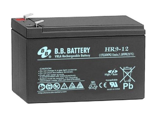 B.B. Battery HR 9-12, аккумулятор герметичный свинцово-кислотный