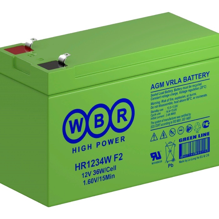 WBR HR1234W F2, аккумулятор герметичный свинцово-кислотный