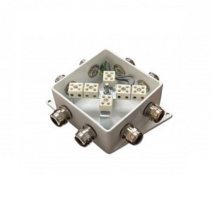 КМ-О (12к*10,0)-IP66-120х120, семь вводов, коробка монтажная огнестойкая