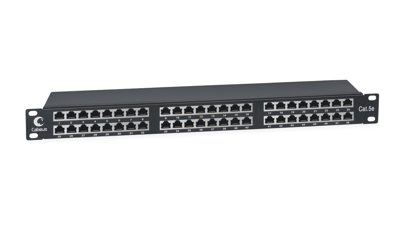 PLHD-48-Cat.5e-SH-Dual IDC-1U (8890c), патч-панель 19"