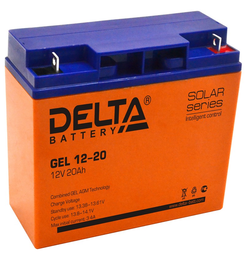 Delta GEL 12-20, аккумулятор герметичный свинцово-кислотный