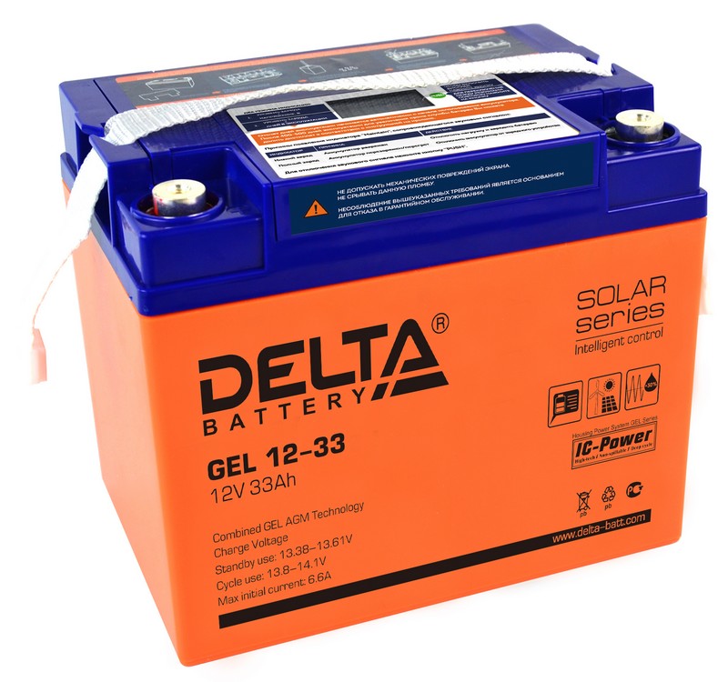Delta GEL 12-33, аккумулятор герметичный свинцово-кислотный