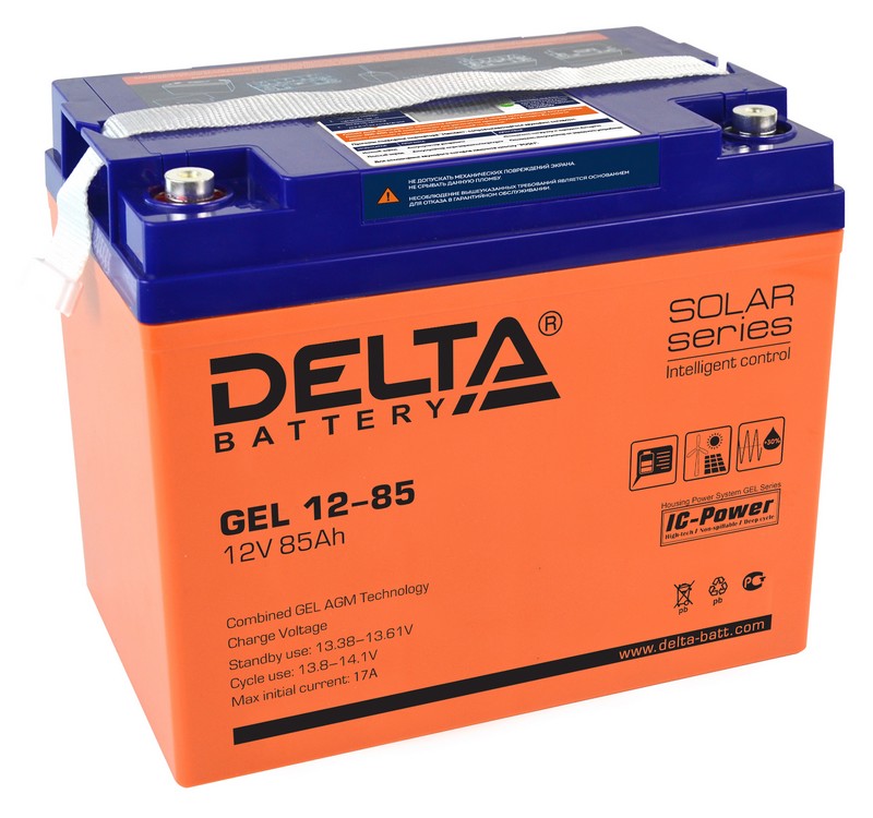 Delta GEL 12-85, аккумулятор герметичный свинцово-кислотный