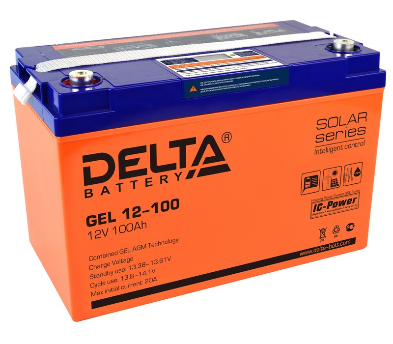 Delta GEL 12-100, аккумулятор герметичный свинцово-кислотный